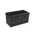 thumbnail image 1 of Jessar Repose-pieds - Pouf / Rangement, Rectangulaire avec Tiroirs, de la Collection Acadia, Noir, 1 of 2