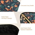 thumbnail image 5 of FORMRS Makeup Bag Travel Cosmetic Organizer for Women Fold Flat Zipper Pouch with Handle, Whimsical Foxes Pattern, 5 of 8