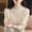 Beige, variant on Women Pure Long Sleeve Crew Neck Soft Warm Pullover Knit Fall Winter Thermal Long Sleeve Women Pack Thermal for Women Long Sleeve Thermal Top Women Long Sleeve with Thumb Hole Turtleneck Top