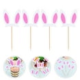 thumbnail image 6 of Jiyike Rabbit Ear Cupcake Toppers: Bunny Ear Cake Topper Cupcake Picks Dessert Insert 30pcs for Spring Birthday Party Decoration, 6 of 10