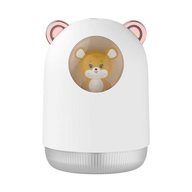 Riwesomey Humidificador USB de dibujos animados para coche con tigre, humidificadores de aire, purificadores bonitos, difusor ligero, hogar, dormitorio, Purificadores de aire Blanco Riwesomey VI018531-01B