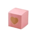 thumbnail image 3 of 25/50 piezas Caja de papel Kraft para dulces PVC transparente con forma de corazón y ventana Caja de regalo Bolsa de embalaje bonita Decoración para fiestas de cumpleaños y bodas, 3 of 5