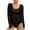 Black, variant on Womens Summer Tops Hollow Out Beach Crochet Cover Ups Round Neck Long Sleeve Pullover Sweater Shirts White L