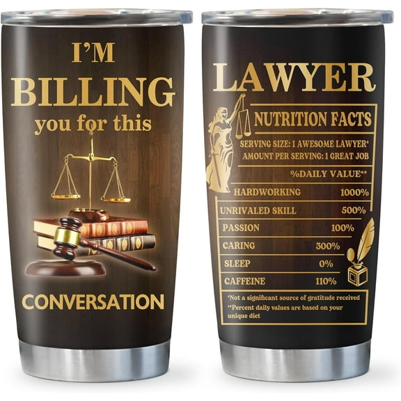 Lawyer Gifts for Women/Men, Lawyer Gifts Tumbler 20oz, Law School Gifts for Law Student, Attorney Gifts Mug, Birthday Gifts for Lawyers Cup, Future Lawyer Gifts, Appreciation Gifts for Lawyer