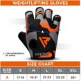 thumbnail image 5 of RDX Fingerless Weight Lifting Gloves Gym Workout Gloves for Men Bodybuilding Breathable Powerlifting Wrist Support Padded Palm Training Exercise, Orange, 2XL, 5 of 9