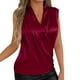 thumbnail image 1 of Camiseta sin mangas con cuello en V para mujer - Escote con volantes, tejido ligero, primavera/verano - Tallas S-XL, ropa informal/de fiesta, 1 of 8