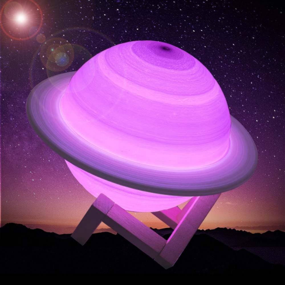 Table lamp,3D Printing Saturn lamp New Galax Space LED lamp Smart Home Night Light led Light Creative Table lamp Bedside lamp Birthday Gift - image 5 of 8