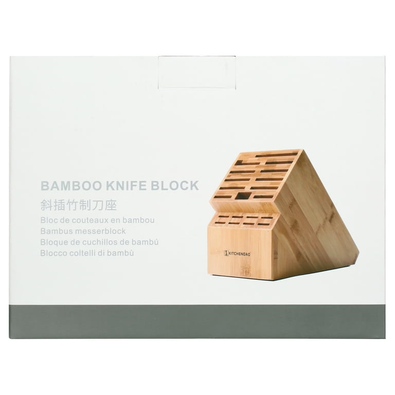 Cooks Standard Bamboo Knife Block Holder without Knives, 25 Slot X-Lar