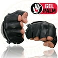 thumbnail image 7 of Milwaukee Leather SH850 Men's Black Premium Deer Skin Leather Gel Padded Palm Fingerless Motorcycle Gloves 4X-Large, 7 of 7