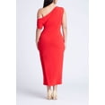 thumbnail image 2 of ELOQUII Women's Plus Size Off The Shoulder Tie Front Midi Dress, 2 of 2