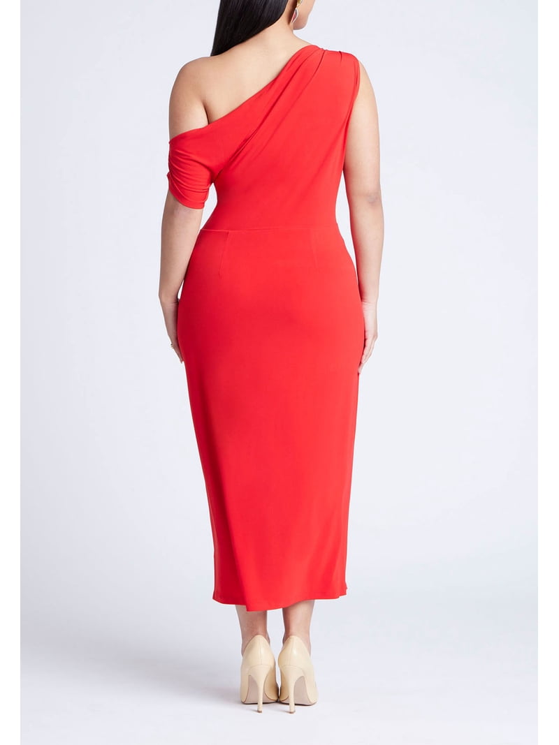eloquii off the shoulder dress Off the Shoulder Ruffle Maxi Dress Women's Cotton Midi, Jet Stream