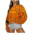 thumbnail image 1 of ICHUANYI Liquidación Moda Mujer Casual Manga Larga Cuello Redondo Impreso Señoras Sudadera Tops Blusa ICHUANYI WER202308171766, 1 of 6