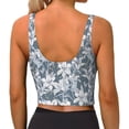 thumbnail image 3 of Haiem Lilies Flowers Pattern Womens Sports Bra - U Neck Padded Low Impact Yoga Bra Workout Crop Top Gym Moisture-Wicking Workout Vest -Small, 3 of 9