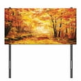 thumbnail image 3 of Country Headboard, Pale Shaded Autumn in the Forest Pastoral Calm Simple Life Nature Paint Away Art, Upholstered Decorative Metal Bed Headboard with Memory Foam, Twin Size, Orange Brown, by Ambesonne, 3 of 4