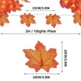 thumbnail image 3 of Uutvmp Fall Thanksgiving Decor Enlarged Maples, Leafed Fall Decorations for Home Fall Lights Thick Leafs Garlands, Total 9.84Ft 20LED Battery Operated Waterproof Decor Indoor Outdoor, 3 of 6