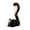 Black, variant on KGJQ Cat-Shaped Ring Stand, 3D Printed Cat Tail Jewelry Display Holder, Funny Animal Figurine Desktop Organizer for Home Office Decor