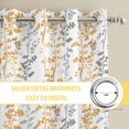thumbnail image 6 of Yellow Grey Botanical Kitchen Curtains Window Panels, Spring Floral Summer Farmhouse Insulated Window Treatment Curtain, Grommet Curtains for Bedroom/Living Room/Bathroom, 2 Piece 42"Wx54"L, 6 of 8