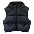 thumbnail image 4 of FYDUU Womens Puffer Vest Sleeveless Hooded Puffy Vests Lightweight Quilted Vest Casual Cropped Sleeveless Jackets Autumn Winter Warm Coat Casual Down Jackets, 4 of 4