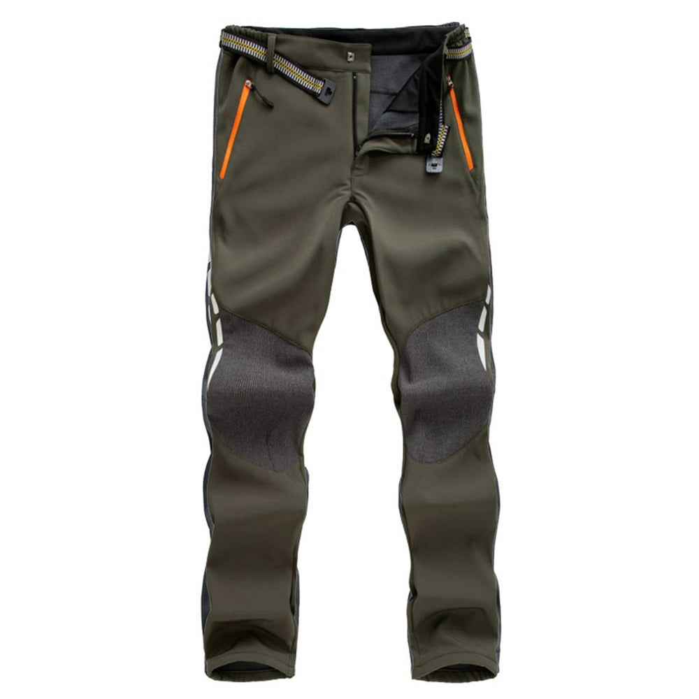 UKAP - Mens Fleece Waterproof Softshell Pants for Skiing Hiking ...