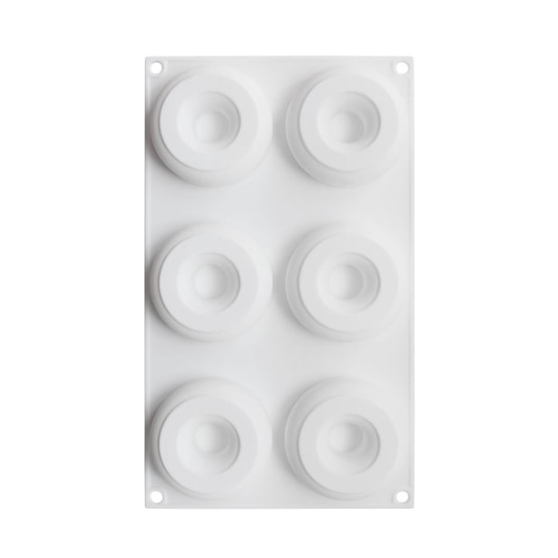 Naiovety Molde de silicona para rosquillas, molde para pastel de Mousse de 6 cavidades, bandeja para hornear postres DIY, molde para hornear gelatina Herramientas y accesorios para hornear Naiovety HA003046-00