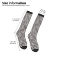 thumbnail image 5 of Daiia Sports Socks Black White Stripes Printed Novelty Crew Socks for Men Women Knee High Socks Cotton Socks Soft & Breathable Support Unisex Socks, 5 of 9