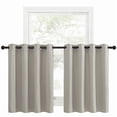 thumbnail image 2 of NICETOWN Kitchen Tiers Curtains Sets for Windows, Thermal Insulated Room Darkening Curtains Light Blocking Grommet Small Curtains for Loft Window, 52"x36", Natural, 2 Panels, 2 of 7