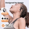 thumbnail image 3 of Auriculares Bluetooth Inalámbricos Deportivos – 90 Horas de Reproducción, IPX7 Resistentes al Agua, Estuche de Carga Inalámbrica, Ganchos para Orejas, Pantalla LED, Sonido Estéreo con Graves Potentes, 3 of 7