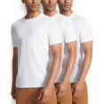 thumbnail image 4 of ToBeInStyle Men's Pack of 3 White Cotton Crew Neck T-Shirts - Small, 4 of 6