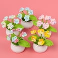 thumbnail image 3 of Mdesiwst Knitting Crochet Potted Plants,Handmade Mini Flowers Ornament for Home Car, 3 of 6