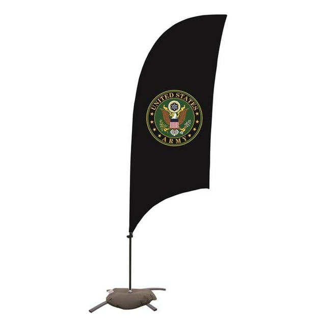 Victory Corps 810029USARM-002 7.5 ft. USA Army Razor Feather Flag with Cross Base