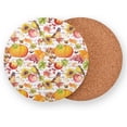 thumbnail image 2 of GZHJMY Thanksgiving Pumpkin Round Coaster, 4 Pcs Heat Resistant Absorbent Drink Coaster for Kitchen Bar Cafe Decor, 2 of 7