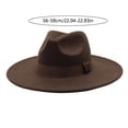 thumbnail image 5 of Fedora Hats for Men Women Wide Brim Classic Dress Panama Hat with Ribbon Band for Daily Life and Party, 5 of 6