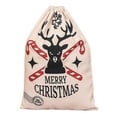 thumbnail image 1 of HEVIRGO Large Capacity Adjustable Christmas Bag Santa Claus Elk Pattern Canvas Gift Drawstring Bag Party Supplies, 1 of 10