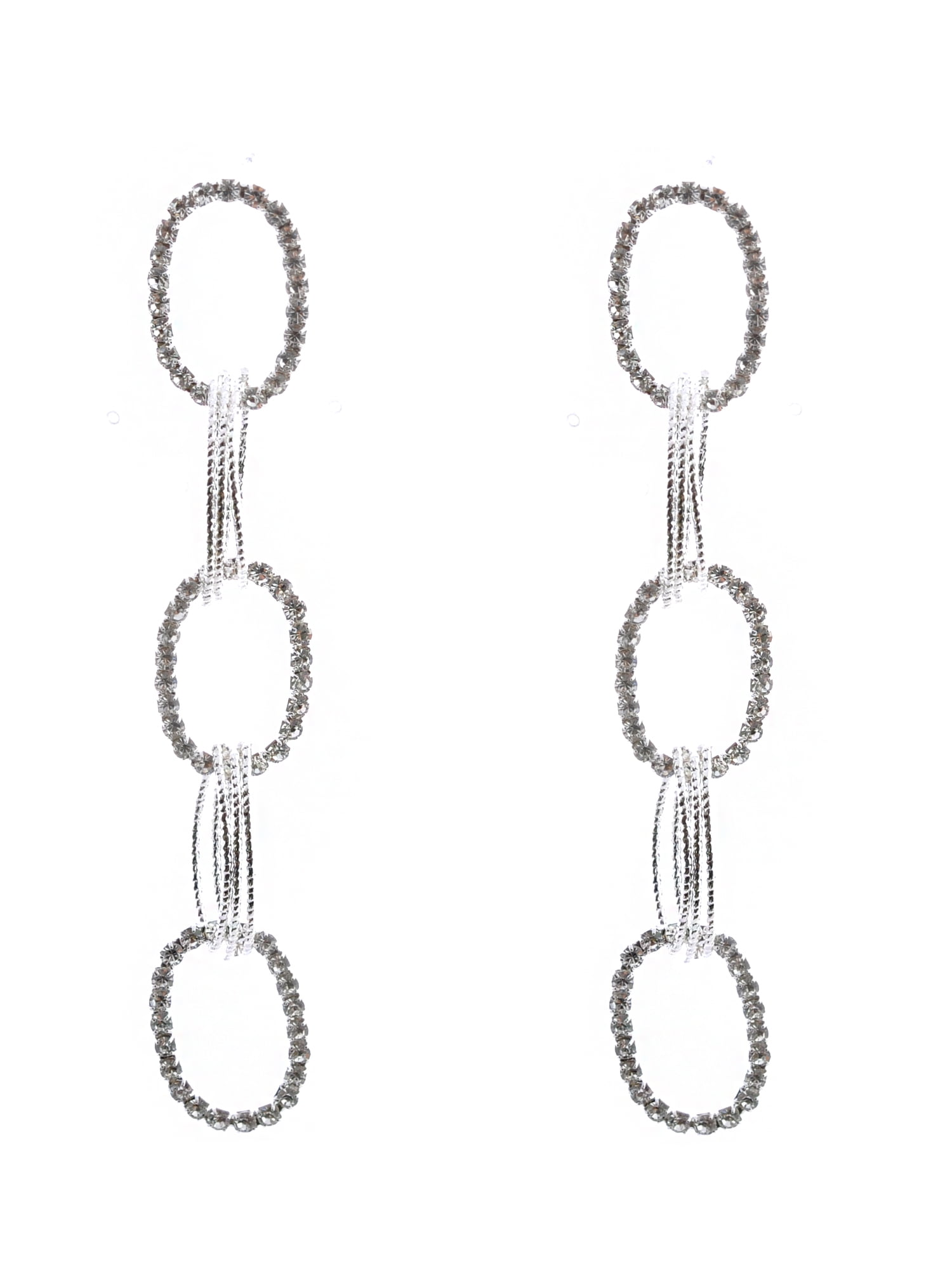 Coolcrystals Fashion Earring Silver Plating Oval Dangle Earrings