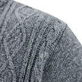 thumbnail image 4 of ZCFZJW Men Casual Knit Cardigan Sweater Full Zip up Henley Long Sleeve Slim Fit Twisted Pullover Sweater Trendy Solid Color Basic Work Shirts Dark Gray XXXL, 4 of 9