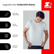 Starter Mens Crewneck Tees with Short Sleeves, 6-Pack