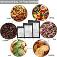 thumbnail image 6 of 100 Packs Holographic Mylar Bags with Clear Window,Smell Proof Bags Resealable Black Mylar Food Storage Bag for Sample Snack Cookies Jewelry (4 x 6 Inch), 6 of 6