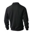 thumbnail image 6 of FYDUU Men's Classic Polo Shirt Winter Quarter Zip Pullover Shirts With Jacquard Pattern Collared Long Sleeve Tops Business Casual Shirts Basic Stylish Golf Shirt, 6 of 9