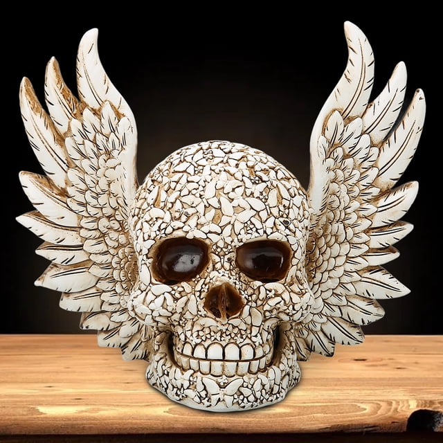 Decoración De Calavera, Exquisita Estatua De Calavera De Resina De Tamaño Compacto Para Decoración De Escritorio
