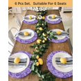 thumbnail image 4 of 15 Inch Round Placemats Set of 4, Vintage Purple Non Slip Heat Insulation PP Table Mats, Retro Botanical Abstract Art Washable Place Mats for Kitchen Dining Party Table Decor, 4 of 7
