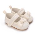 thumbnail image 2 of Yoyauz Baby Girl Mary Jane Shoes Anti Slip Rubber Sole Ballet Slippers Princess Dress Wedding Shoes Newborn Kids Shoes Toddler Shoes（0-12 Month）, 2 of 7