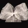thumbnail image 2 of Silver and White Pearl Organdy Craft Ribbon 3" x 55 Yards, 2 of 2