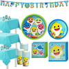 Party City Baby Shark Birthday Party Tableware Supplies for 24 Guests, Include Plates, Napkins, Banner, and Decorations