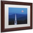 thumbnail image 2 of Trademark Fine Art "Moon over Vermont" Canvas Art by Michael Blanchette Photography White Matte, Wood Frame, 2 of 4