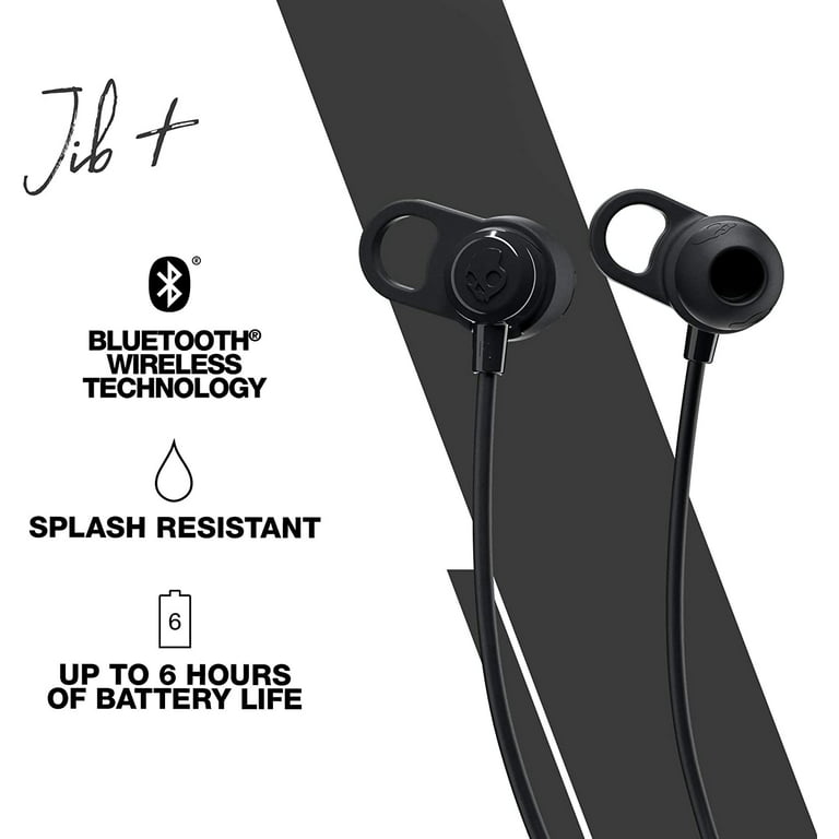 Skullcandy Jib+ Bluetooth Wireless Earbud Headphones, New, Black - Walmart.com