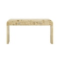 thumbnail image 5 of U_STYLE 60''Wooden Entryway Table with Burl Veneer, Console Table with 2 Large Drawers and Metal Handles,Multi-Functional Sofa Table with 2 Sturdy Legs,Suitable for Living Room, Foyer,Hallway, Office, 5 of 8