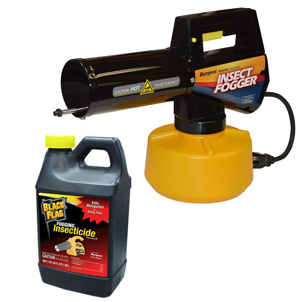 Burgess 960 Handheld Electric Insect Fogger and Black Flag 64 Ounce Fog