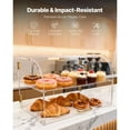 thumbnail image 2 of KFFKFF Bakery Display Case, 2-Tier Commercial Countertop Pastry Display Case, Clear Acrylic Bread Box for Kitchen, Party Cake Cabinet with Magnetic Rear Door, 22" x 14" x 14", 2 of 9