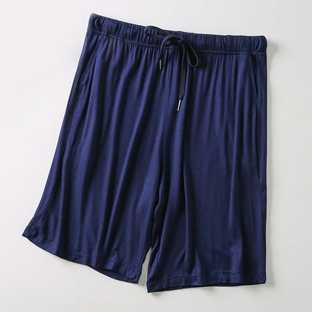 

Men Summer Casual Sports Athletic Elastic Waist Loose Cotton Shorts Pajama Pants