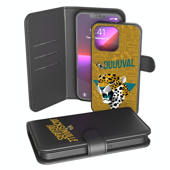 Keyscaper Black Jacksonville Jaguars iPhone Wallet Case